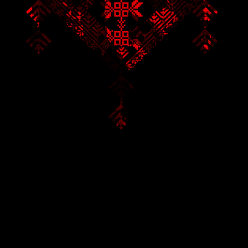 slide Mobile 2 Embroidery composition · red